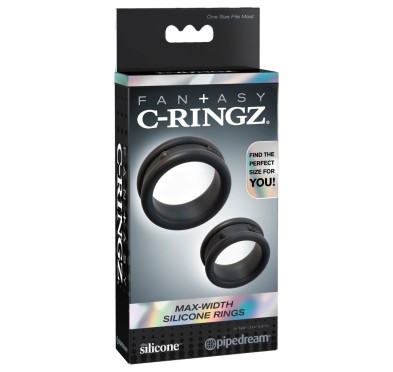 Fantasy C-Ringz- 2in1 Pierścień Na Penisa I Drugi Na Jądra Czarny